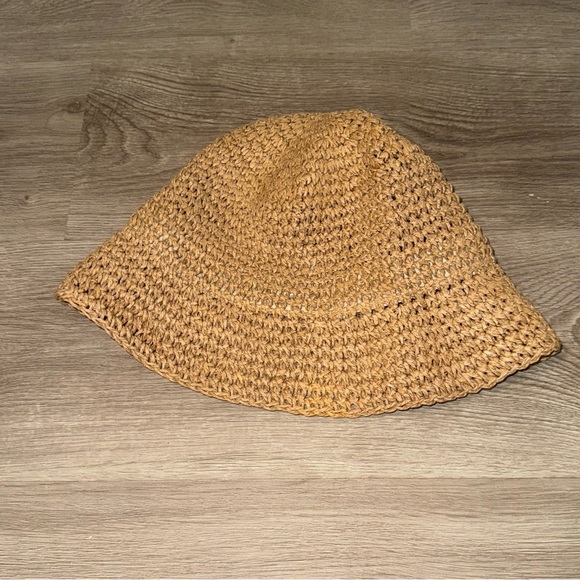 Women's Trendy Elegant Tan Woven Summer Sun Beach Hat - Picture 3 of 5